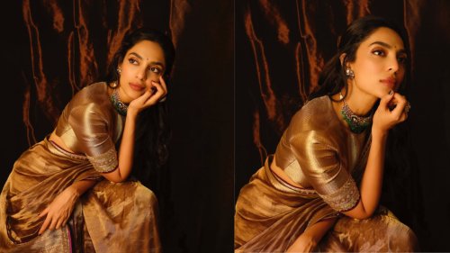Sobhita Dhulipala’s Regal New Year Saree Look in Manish Malhotra’s Zari Weave