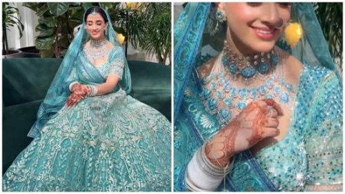 An Indian Bride Stuns in Blue Lehenga — A Bold Twist on Tradition