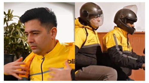 Raghav Chadha Becomes Blinkit Rider for a Day, Sparks Debate on Gig Workers’ Rights