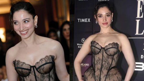 👑 Tamannaah Bhatia’s ₹4.65 Lakh Surya Sarkar Lace Gown Defines Red-Carpet Elegance #TamannaahBhatia #RedCarpetStyle